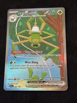 Pokemon TCG Spidops EX 243/198 Scarlet Violet Base Set Illustration Rare Holo - Image 1