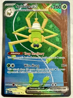 Pokemon TCG Spidops EX 243/198 SV01 Scarlet & Violet SIR Holo Full Art 260 HP EN - Image 1