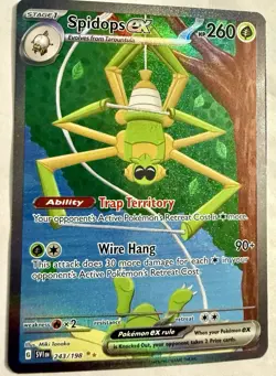 Pokemon TCG Spidops EX 243/198 SV01 Scarlet & Violet SIR Holo Full Art 260 HP EN - Image 2