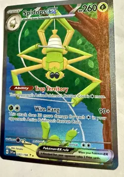 Pokemon TCG Spidops EX 243/198 SV01 Scarlet & Violet SIR Holo Full Art 260 HP EN - Image 3
