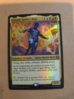 Cosmic Spider-Man - Marvel's Spider-man - MTG Card In Foil Finish - Image 1