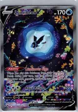 Lumineon V GG39/GG70 SWSH: Crown Zenith: Galarian Gallery - Pokemon Card - NM - Image 1