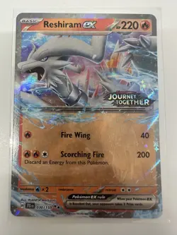 Pokemon TCG Stamped Journey Together Reshiram EX Double Rare Holo Card 030/159 - Image 1