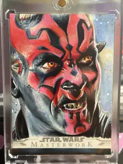 2021 Topps Star Wars Masterwork 1/1 Darth Maul Sketch By Cyrus Sherkat - Image 1