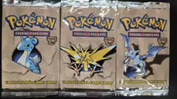 Pokemon Fossil Booster Pack Art Set Empty Wrapper NO CARDS - Image 1
