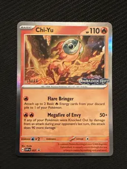 Chi-Yu SVP 057 STAFF STAMP Pokemon TCG Pre Release Promo Paradox Rift NM - Image 1