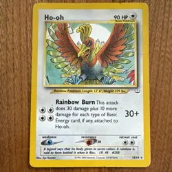 Ho-oh 18/64 Neo Revelation Non-Holo Rare Pokemon Card TCG Damaged Creased - Image 1