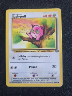 1999 Pokemon TCG Jigglypuff Jungle Common Card 54/64 - Image 1