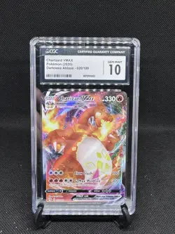 CGC 10 GEM MINT Charizard VMAX 2020 Darkness Ablaze 020/189 Holo Pokemon Card - Image 1