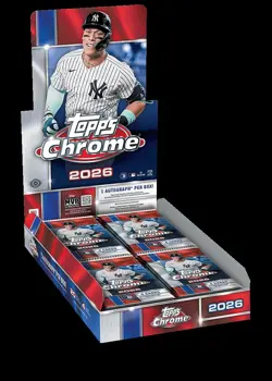 2026 TOPPS CHROME BASEBALL HOBBY BOX (1 AUTO) MLB New Sealed - In Hand - Image 1