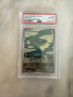 Pokemon Drampa 184/162 PSA 10 Illustration Rare IR Temporal Forces 2024 - Image 1