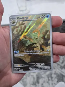 Pokemon TCG Omanyte 180/165 Full Art Scarlet & Violet 151 NM - Image 1
