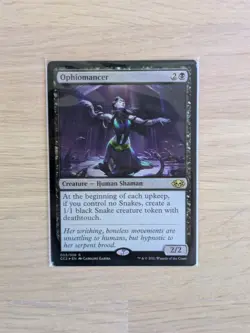 Mtg Commander Collection Black Ophiomancer FOIL With Matching Foil snake Token - Image 3