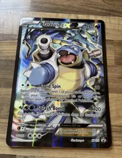 Pokemon TCG Blastoise EX XY122 Black Star Promo Full Art Jumbo Card - Image 1