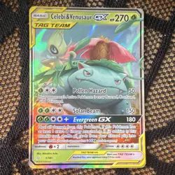 The Pokemon Company Celebi & Venusaur GX 1/181 Team Up Ultra Rare Holo EN - Image 1