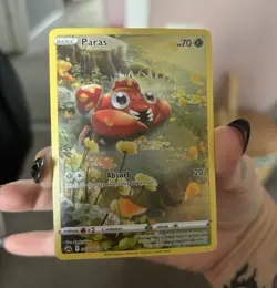 Pokemon TCG Paras GG32/GG70 Crown Zenith Galarian Gallery Full Art Holo EN - Image 1