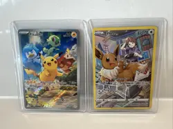Lot Of 2 Pokemon Cards, Pikachu and Eevee - Image 1