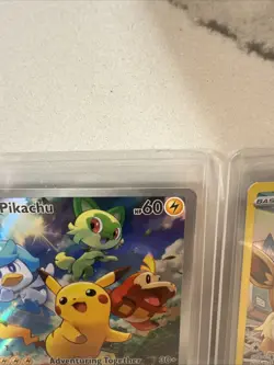 Lot Of 2 Pokemon Cards, Pikachu and Eevee - Image 5