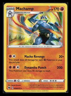 Machamp 26/73 Holo Rare Champion's Path Pokemon Card - Image 1