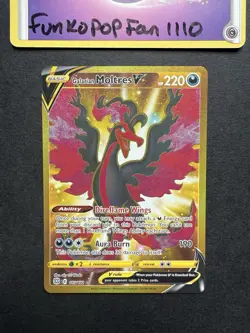 Galarian Moltres V Secret Rare Gold 183/172 Swsh09: Brilliant Stars Pokemon Card - Image 1