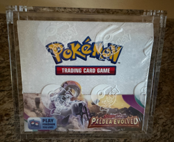 Pokemon Scarlet & Violet Paldea Evolved Booster Box 36 Packs in Acrylic Case - Image 1