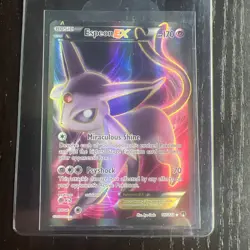Pokemon TCG Espeon EX Holo Full Art Ultra Rare Card 117/122 XY Breakpoint - Image 1