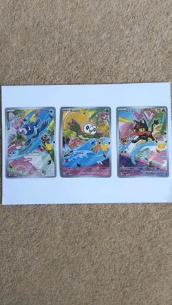 Pokemon TCG First Partner Illustration Collection - Gen 7 Alolan Starter Set NM - Image 1