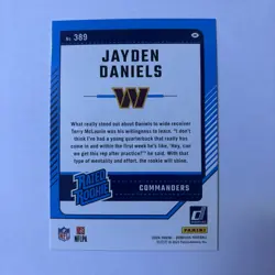 2024 Panini Donruss - Rated Rookie Jayden Daniels #389 Press Proof Red (RC) - Image 2