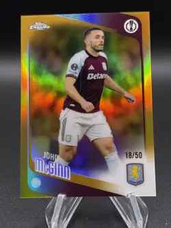 John Mcginn 2025-26 Topps Chrome UCC Gold Refractor /50 #28 - Image 1