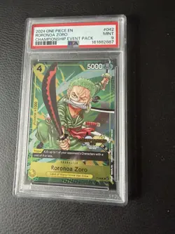 2024 ONE PIECE CHAMPIONSHIP 2024 EVENT PACK #042 RORONOA ZORO PSA 9 - Image 1