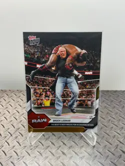 2026 Topps NOW WWE - Gold Foil /50 - #60 Brock Lesnar - The Beast is Back! - Image 1