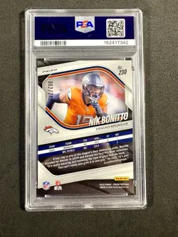 2025 Panini Prizm NIK BONITTO Orange Prizm /249 PSA 10 GEM MINT #230 - Image 2
