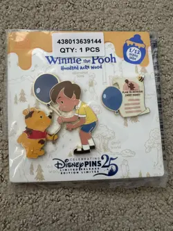 Disney Winnie The Pooh Hundred Acre Wood 1/12 Christopher Robin LR Pin - Image 1