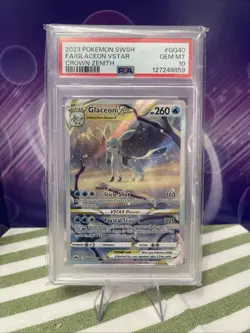 Glaceon VSTAR GG40/GG70 SWSH: Crown Zenith: Galarian Gallery Holo PSA 10 - Image 1