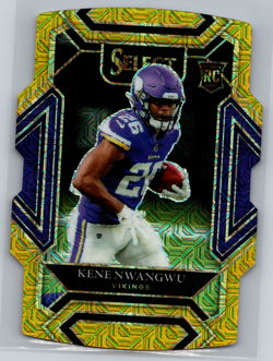 Kene Nwangwu 2021 Panini Select Gold Prizm Die-Cut Rookie /10 #274 Vikings - Image 1