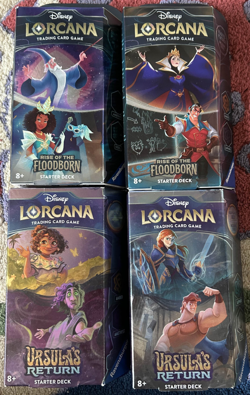 Disney Lorcana Ursulas Return & Rise of the Floodborn Four Starter Decks Set - Image 1