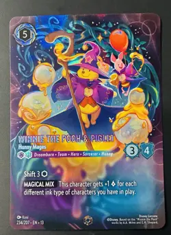 Winnie The Pooh And Piglet Hunny Mages Enchanted Lorcana Mint 🔥 Pristine - Image 1
