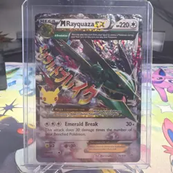Pokemon TCG M Rayquaza EX MEGA 76/108 Celebrations Holo Full Art English 220 - Image 1