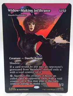 Widow-Making Infiltrator (Dauthi Voidwalker) [FOIL,Borderless] MTG Marvel - Image 1