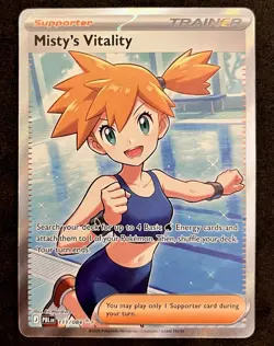 Misty's Vitality 111/084 Pokemon TCG Me05: Pitch Black Full Art Holo 2026 - NM - Image 1