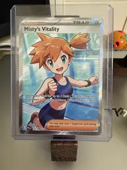 Pokemon TCG Misty's Vitality 111/084 Full Art Trainer Ultra Rare Pitch Black M - Image 1