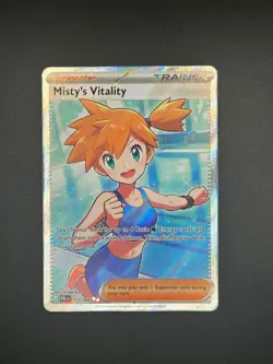 111/084 Misty's Vitality Full Art Pokemon TCG: Pitch Black - Near Mint/Mint - Image 1
