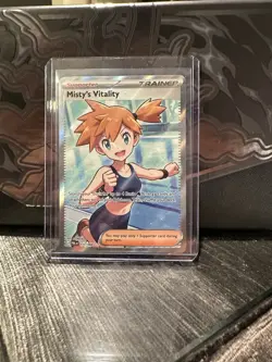 111/084 Misty's Vitality Full Art Pokemon TCG: Pitch Black - Near Mint/Mint - Image 1