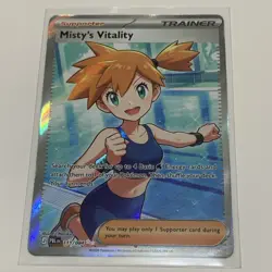 Pokemon Pitch Black TCG Misty's Vitality 111/084 Trainer Full Art Holo UR - Image 1