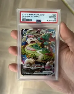 PSA 10 Snorlax VMAX 046/060 S1h: Shield Holo Pokemon Card Japanese 2019 - Image 1