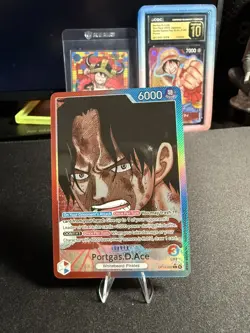 OP13-002 Portgas.D.Ace Alt Art Leader Carrying On His Will One Piece TCG English - Image 1