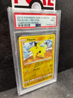 Pikachu - 54/214 - Unbroken Bonds - Reverse Holo - PSA 9 - Pokemon TCG - Image 2