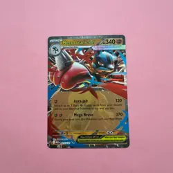 Mega Lucario ex 077/132 NM Double Rare Mega Evolution Pokemon Card TCG English - Image 1