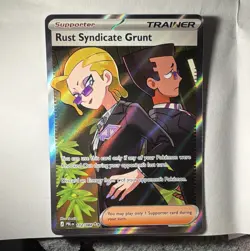 Pokemon TCG Rust Syndicate Grunt 112/084 Ultra Rare Full Art Holo Eng 2023 - Image 1