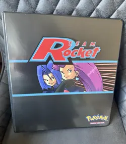 WOTC Pokemon Team Rocket 3-Ring Binder 9-Pocket 1999 GOOD CONDITION - Image 1